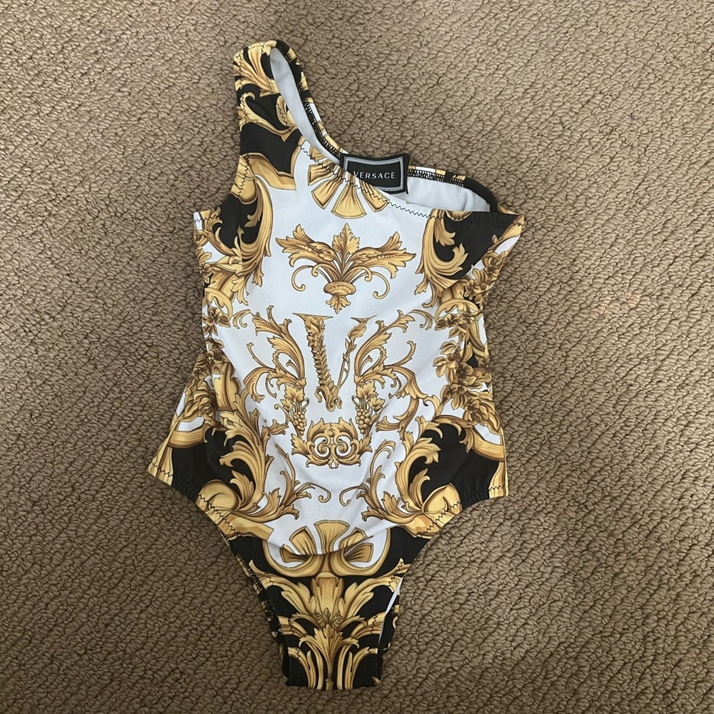 Versace Kids Gold and Black One Piece